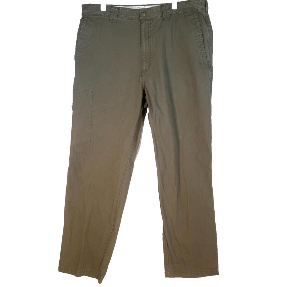 Columbia Cargo Pants Men's 38x34 Green Cotton Utility Outdoor Workwear